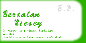 bertalan micsey business card